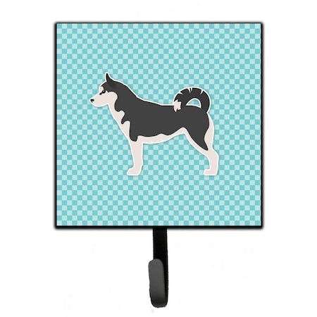 Carolines Treasures Siberian Husky Checkerboard Blue Leash or Key Holder BB3780SH4